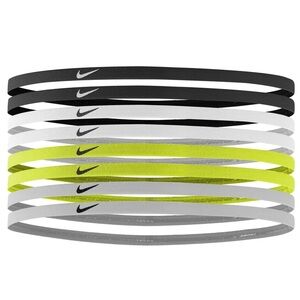 Nike Hairbands Set of 8 - Black, White, Gray, Yellow